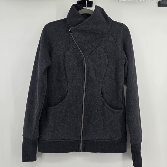 Lululemon Cozy Cuddle Up Jacket - 8 Heathered Black - Picture 5 of 10